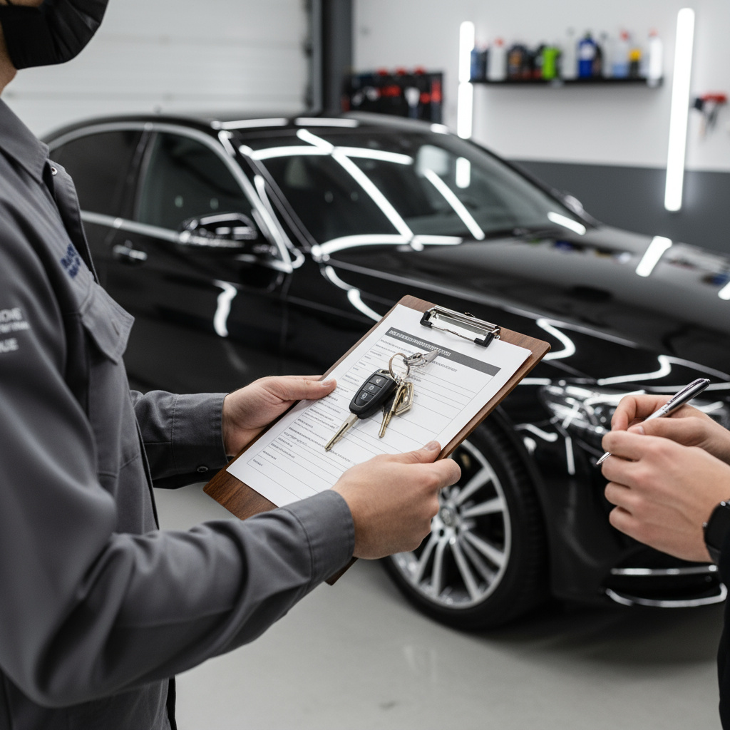Übergabe des Fahrzeugs nach Abschlusskontrolle